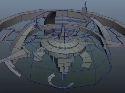 Space Station Low-poly 3D model buy