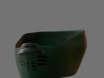 Gas mask helmet 3d model scifi Low-poly  Low-poly 3D model 142
