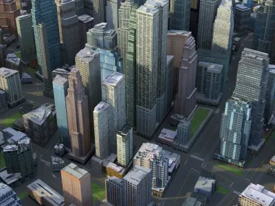 City 86 Low-poly 3D model