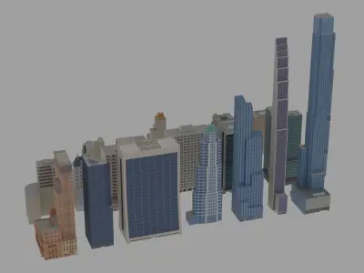 Building NYC Vol 1 Low-poly 3D model
