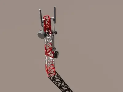 Cell Tower - Torre de Celular Low-poly 3D model