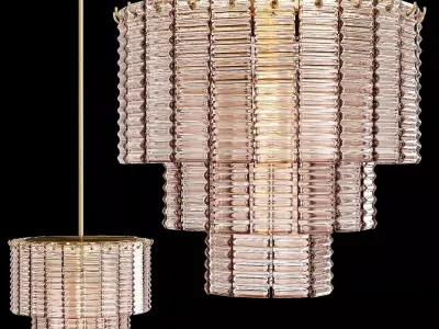 Restoration Hardware SIRENE PENDANT Brass Clear Glass 3D model