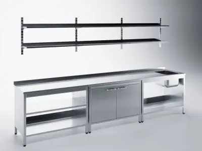 Neutral equipment for professional kitchen  3D model