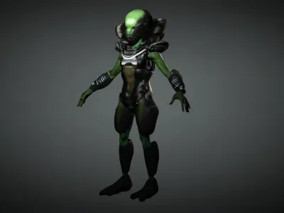 Alien Soldier Low-poly 3D model buy