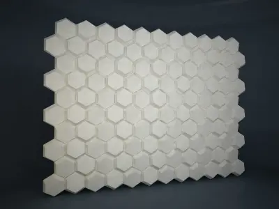 01 HEXAGON MOSAIC PATTERN WALL 3D model