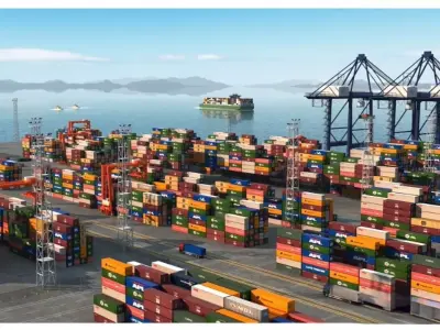container port 3D model