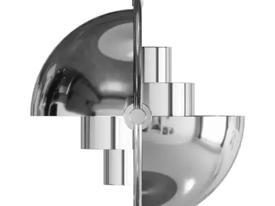 Chandelier Louis Weisdorff Multi-lite Pendant Chrome 3D model