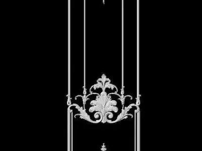 Central decor ornament for furniture 3D model