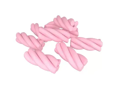 Marshmallows V2 004 Low-poly 3D model