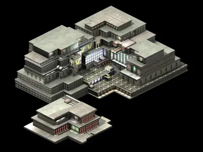 Future World - Residential Area 01 3D model