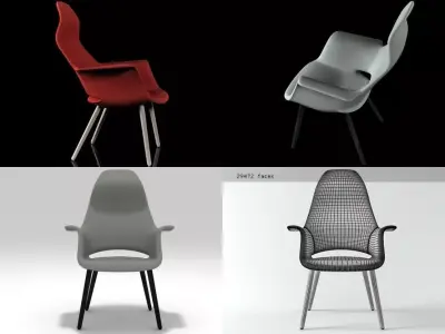 Organic Highback 3D model