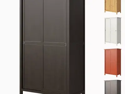 HEMNES Wardrobe with 2 sliding doors 3D model