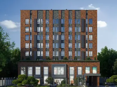 8 floor modern residential complex  3D model