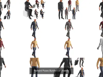 Richard Poses Bundle 3D Model Pack