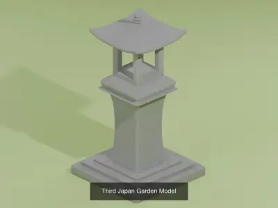 Japan Garden Stone Set 1 3D Model Pack