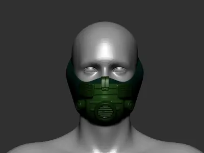 helmet high poly sculpt 3d printable  3D model 90