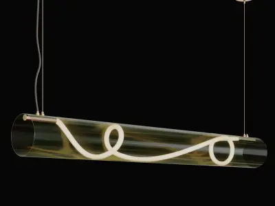 2 Luke Lamp Pendant light -Vessel Suspension-5ft- 2lights- 5mat  3D model