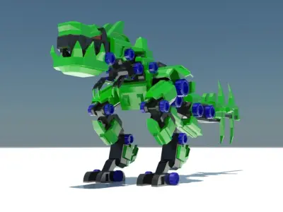 Dinosaur T-Rex Mecha Robot 3D model