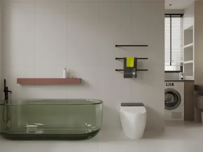 Modern style bathroom 3d model 3D model