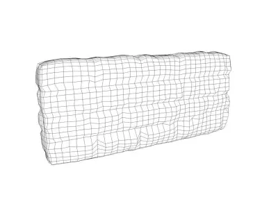 Detailed low poly stone wall Low-poly 3D model