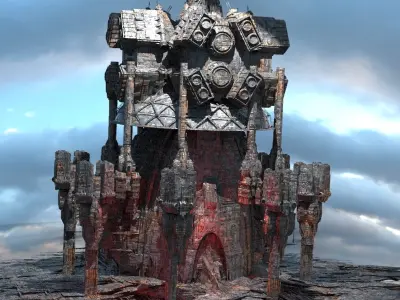 Sci Fi Spice refinery station A 3D model