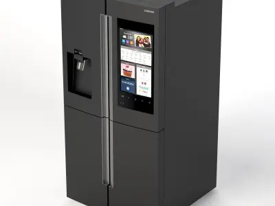 Samsung 28 cu ft Capacity 4 Door Flex Refrigerator with Family 3D model