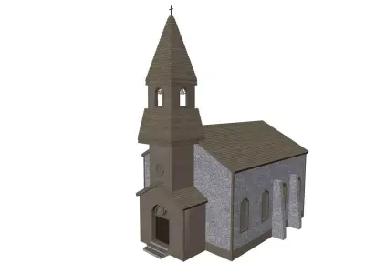 Small ancient church 3D model
