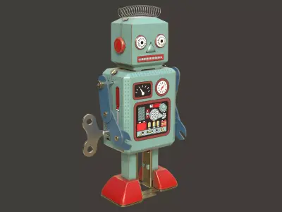 Vintage Toy Robot 3D model