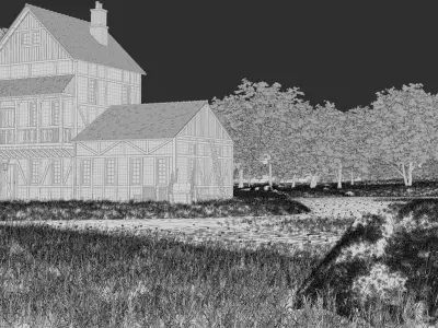 Medieval Landscape 3d Scene 3D model