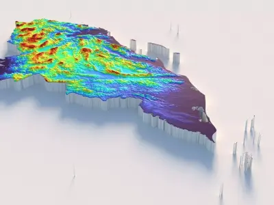 Honduras Terrain Country 3D model