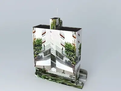 Building of porto street Free 3D model