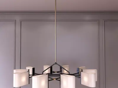 Dessay Circular Chandelier 3D model