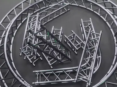 Banana Stage Truss Low-poly 3D model