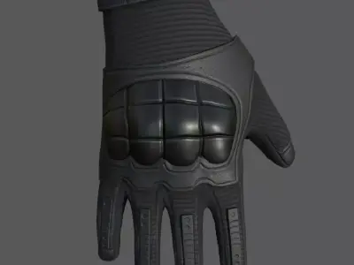 Gloves military combat soldier armor scifi  Low-poly 3D model