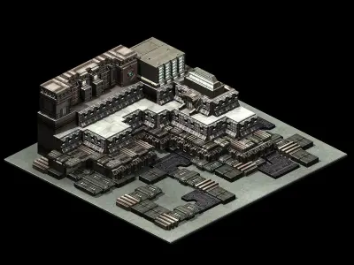 Future World - Residential Area 09 3D model
