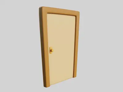 Cartoon Door 1b 3D model