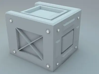 sci fi Cargo Container 3D model Low-poly 3D model