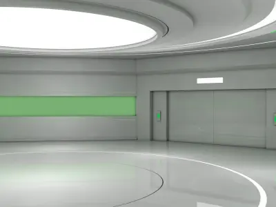 Sci Fi Room 3D model 60