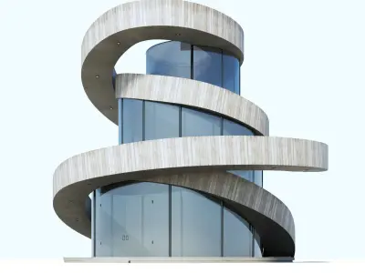 Ribbon Chappel Low-poly 3D model