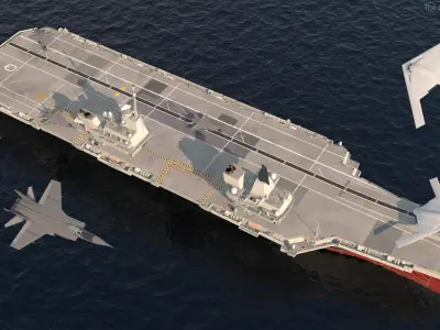  HMS Prince of Wales with Military Aircraft 