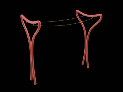 Clothes Drying Rack Low Poly 3D Model 3D model