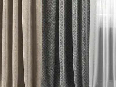 Curtain Set 316 3D model