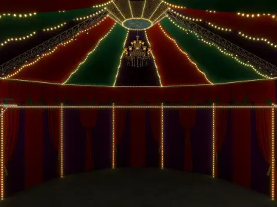 Squid Game glass bridge game scene 3D model