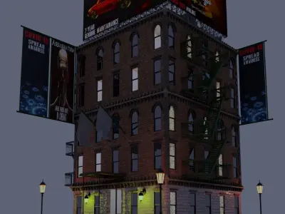 New York Old Classic Building  3D model