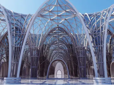 Futuristic Interior Scene 1 3D model