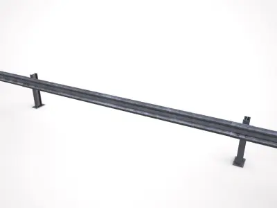 Guardrail metal rod 3D model