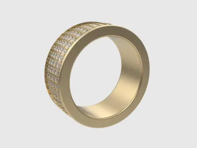 Radiant Pave Eternity Ring JDBCo 3D print model