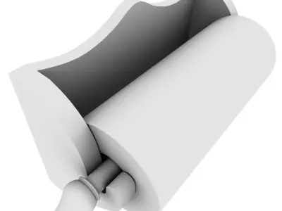 Wallmounted Paper Towel Holder 3D model