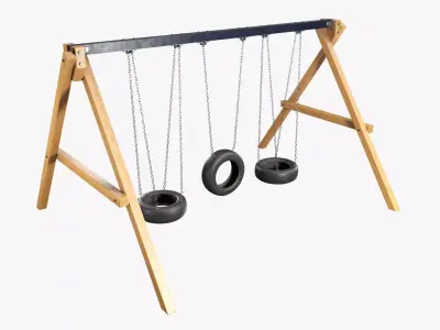 Tire swing outdoor 03 3D model