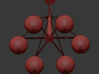 Kichler 44269PN Marilyn 6 Light 3D model